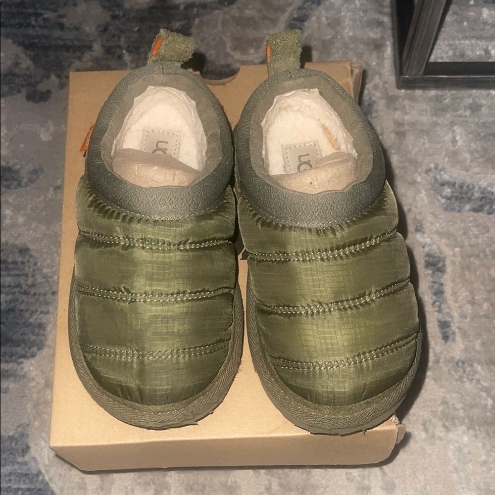 UGG Kids Olive Green Slippers